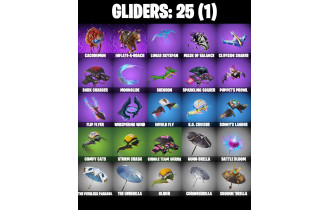 UNIQUE - Doom Slayer , Geralt Of Rivia [10 Skins, 350 Vbucks, 27 Axes, 17 Emotes, 25 Gliders and MORE!]