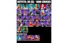 UNIQUE -  Kyran Aryk ,  Sparkle Diva  [26 Skins, 1600 Vbucks, 30 Axes, 22 Emotes,19 Gliders and MORE!]