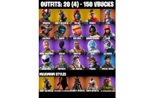UNIQUE - Lynx, Merry Marauder  [20 Skins, 150 Vbucks, 12 Axes, 15 Emotes, 16 Gliders and MORE!]
