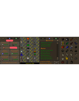 Pure - 1 DEF | TTL: 1781 | CL: 90 | QP: 214 [Infernal, Dizana's Quiver, Ava's, Max POH, MM1, Mithril Gloves + MORE!]