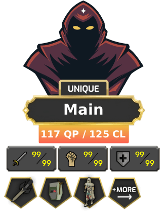 Main | Staker | TTL: 1911 | CL: 125 | QP: 117 [Max Melee, Avernic Defender, Rigour, Augury, Ava's, Max POH, Graceful + MORE!]