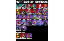 UNIQUE - Emma Frost, Shuri [26 Skins, 100 Vbucks, 43 Axes, 32 Emotes, 33 Gliders and MORE!]