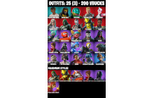 UNIQUE - Peelverine, Shuri  [25 Skins, 200 Vbucks, 41 Axes, 34 Emotes and MORE!]