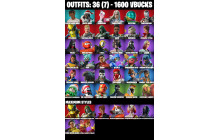 UNIQUE - Gwenpool, Emma Frost [36 Skins, 1600 Vbucks, 65 Axes, 45 Emotes, 63 Gliders and MORE!]