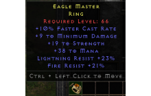Eagle Master [10% FCR | 9 MinDmg | 19 STR]