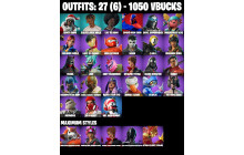 UNIQUE - Andy Fangerson, Dynamo TNTina [27 Skins, 1050 Vbucks, 34 Axes, 23 Emotes, and MORE!]