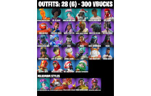 UNIQUE - Raven Team Syd, Aerial Assault Bomber  [28 Skins, 300 Vbucks, 40 Axes, 27 Emotes, 30 Gliders and MORE!]