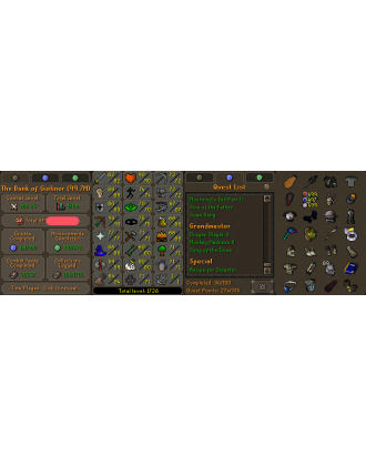 Main | TTL: 1726 | CL: 107 | QP: 274 [Avernic Defender, Fire Cape, B Gloves, Rigour, Augury, Ava's, Max POH, MM2 + MORE!]