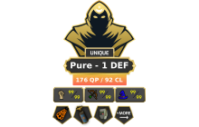Pure - 1 DEF | TTL: 1688 | CL: 92 | QP: 176 [Infernal, Dizana's Quiver, Ava's, Max POH, MM2, MM1, DT2, SOTE + MORE!]