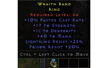 Wraith Band [10% FCR | 17 STR | 11 Dex]