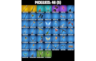 UNIQUE - Crystal, MrBeast [38 Skins, 46 Axes, 39 Emotes, 6 Gliders and MORE!]