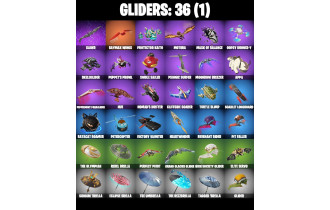 UNIQUE - Crystal, MrBeast [38 Skins, 46 Axes, 39 Emotes, 6 Gliders and MORE!]
