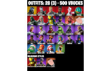 UNIQUE - Huntmaster Saber,  [28 Skins, 41 Axes, 36 Emotes, 36 Gliders and MORE!]