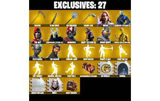 UNIQUE - The Reaper , Elite Agent [119 Skins, 200 Vbucks, 141 Axes, 102 Emotes, 115 Gliders and MORE!]