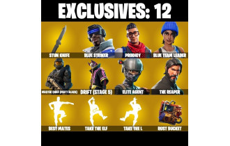 UNIQUE - The Reaper , Elite Agent  [278 Skins, 850 Vbucks, 311 Axes, 258 Emotes, 150 Gliders and MORE!]