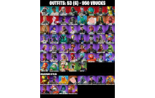 UNIQUE - Harley Hitter ,  Crystal [53 Skins, 950 Vbucks, 64 Axes, 64 Emotes,  66 Gliders and MORE!]