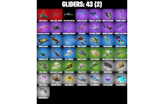UNIQUE - Blaze, Poseidon [23 Skins, 200 Vbucks, 42 Axes, 32 Emotes, 43 Gliders and MORE!]