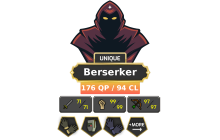 Berserker | Main | TTL: 1066 | CL: 94 | QP: 176 [B Gloves, Ava's, MM1, Mithril Gloves, DT1, 99 STR + MORE!]