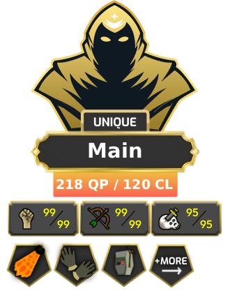 Main | TTL: 1979 | CL: 120 | QP: 218 [Fire Cape, B Gloves, Ava's, MM2, MM1, Void, Mithril Gloves, MA1 & MA2, Lunars + MORE!]