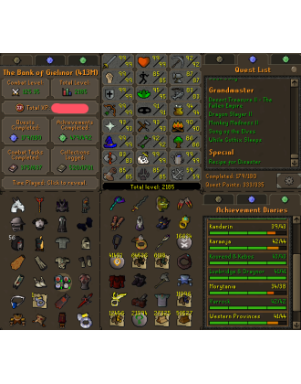 Main | Staker | Ironman | TTL: 2185 | CL: 125 | QP: 333 [Max Melee, Fire Cape, B Gloves, Rigour, Augury, Ava's, Max POH + MORE!]