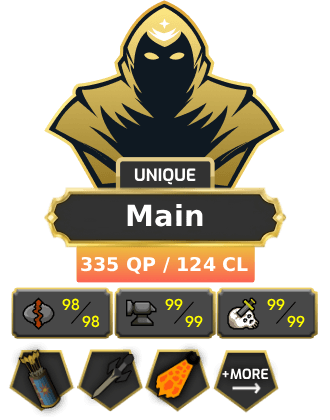Main | TTL: 2258 | CL: 124 | QP: 335 [Dizana's Quiver, Avernic Defender, Fire Cape, B Gloves, Rigour, Augury + MORE!]