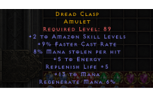 Dread Clasp [2 Amazon Skills | 9% FCR | 8% ML]