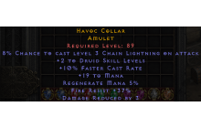 Havoc Collar [8% L3 Chain Lightning | 2 Druid Skills | 10% FCR]