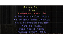 Order Coil [10% FCR | 3 MaxDmg | 4% LL]