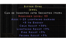 Bitter Gyre [1 Adds Lightning Damage | 8 Energy | 38% CR]