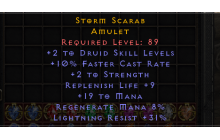 Storm Scarab [2 Druid Skills | 10% FCR | 2 STR]