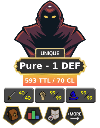 Pure - 1 DEF | Starter | TTL: 593 | CL: 70 [99 MAGE, 99 STR + MORE!]