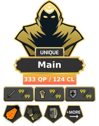 Main | Staker | TTL: 2220 | CL: 124 | QP: 333 [Max Melee, Fire Cape, B Gloves, Rigour, Augury, Ava's, Max POH, MM2 + MORE!]