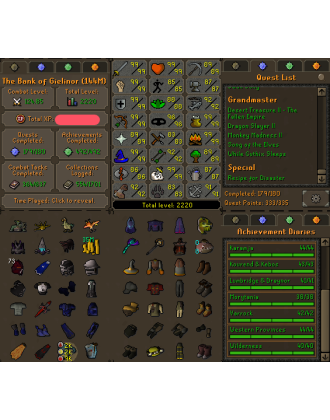 Main | Staker | TTL: 2220 | CL: 124 | QP: 333 [Max Melee, Fire Cape, B Gloves, Rigour, Augury, Ava's, Max POH, MM2 + MORE!]