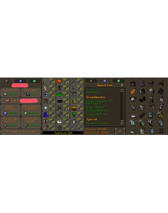 Main | TTL: 2134 | CL: 122 | QP: 301 [Fire Cape, B Gloves, Rigour, Augury, Ava's, Max POH, MM2, MM1, DS2, Void, DT2 + MORE!]