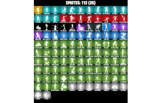 UNIQUE - Psycho Bandit, Backlash  [116 Skins, 300 Vbucks, 157 Axes, 112 Emotes,103 Gliders and MORE!]