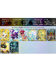 2 crown (Arceus ex, Mantyke) | Total Shiny 13 | 3 stars cards: 6 [2386 ENG cards | Days: 200+ | Shinedust: 142450]