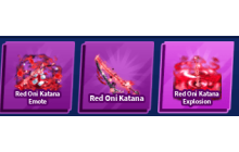 Red Oni Katana Set [Blade Ball]