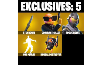 UNIQUE - Hot Marat , Contract Giller [251 Skins, 2400 Vbucks, 292 Axes, 245 Emotes, 140 Gliders and MORE!]