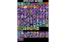 UNIQUE - Backlash , Crystal  [87 Skins, 950 Vbucks, 89 Axes, 67 Emotes, 60 Gliders and MORE!]