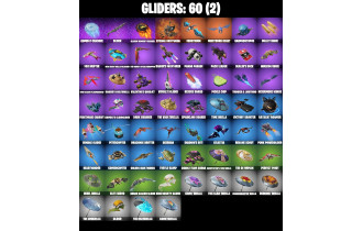 UNIQUE - Backlash , Crystal  [87 Skins, 950 Vbucks, 89 Axes, 67 Emotes, 60 Gliders and MORE!]