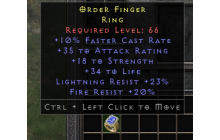 Order Finger [10% FCR | 35 All Att | 18 STR]