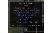 Raven Finger [10% FCR | 107 All Att | 20 STR]