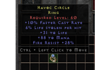 Havoc Circle [10% FCR | 6% LL | 31 Life]
