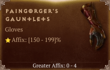 Paingorger's Gauntlets [ ⭐️ Affix: HIGH ROLL] Awakening SC