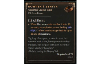 Hunter's Zenith [ ⭐️ Affix: HIGH ROLL] Awakening SC