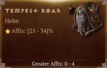 Tempest Roar [ ⭐️ Affix: HIGH ROLL] Awakening SC