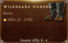 Wildheart Hunger [ ⭐️ Affix: HIGH ROLL] Awakening SC