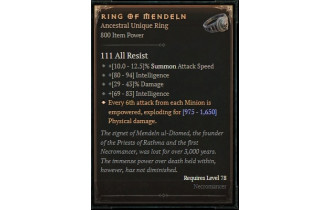 Ring of Mendeln [ ⭐️ Affix: HIGH ROLL] Awakening SC