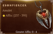 Ebonpiercer [ ⭐️ Affix: HIGH ROLL] Awakening SC