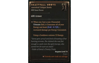Beastfall Boots [ ⭐️ Affix: HIGH ROLL] Awakening SC